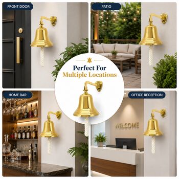 Vintage Ship Bell In Solid Brass, 8 of 11