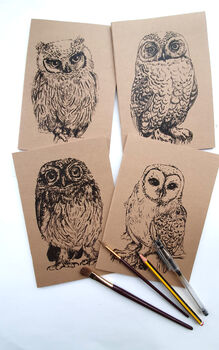 A5 Owl Notebook In A Choice Of Plain Or Lined Paper, 6 of 12