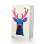 Reindeer Bauble On Antlers Xmas Christmas Card, thumbnail 2 of 4