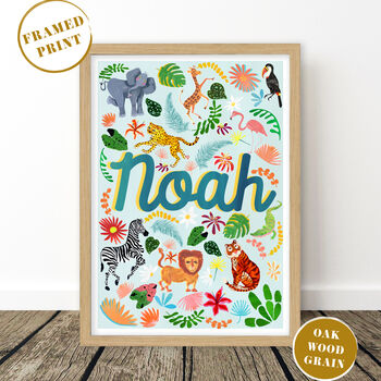 Safari Animal Name Print Set, 8 of 12