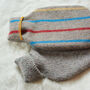 Recycled Wool Hot Water Bottle Blanket Stitched Detail, thumbnail 4 of 11