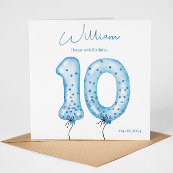 Personalised 10th Birthday Card, 4 of 4