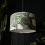 Emerald Velvet Mythical Plumes Peacock Lampshade, thumbnail 1 of 8