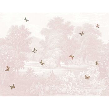 Land Of Milk And Honey Butterflies Blush Pink Mural, 3 of 4