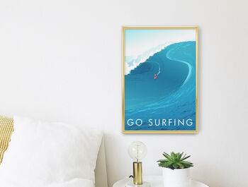 Go Surfing Travel Poster Art Print, 3 of 8