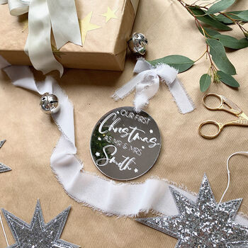 Personalised 'First Christmas Married' Tree Decoration, 7 of 8