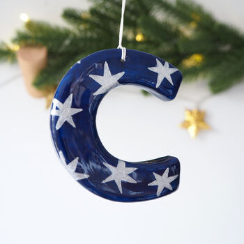 Personalised Hand Painted Star Letter Ornament, 2 of 3