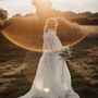 White Jean Jacket Bridal Cover Up 'Electric Love', thumbnail 5 of 10