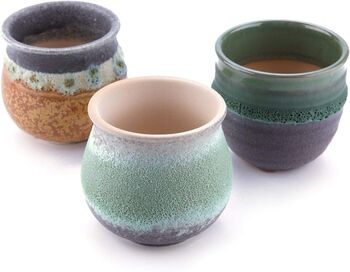 Set Of Three Ceramic Succulent Plant Pots, 2 of 8