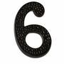 Black Brass Door Number Six Plaque, thumbnail 1 of 8