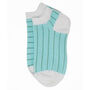 Block Stripe Aqua And Dash Mint Women's Trainer Socks, thumbnail 7 of 9