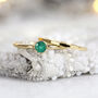 Green Emerald Stacking Ring Set, thumbnail 4 of 11