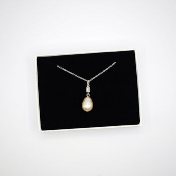 Deco Inspired Pearl Pendant Necklace, 4 of 8