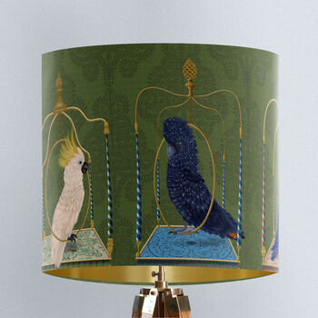 Parrot Swings Lampshade, On Gold, 11 of 11