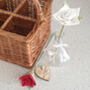 Personalised Handmade Cotton Single Rose With Vase, thumbnail 1 of 4