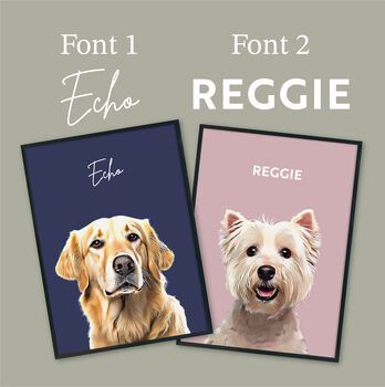 Personalised Pet Print Portrait From Photo, 7 of 11