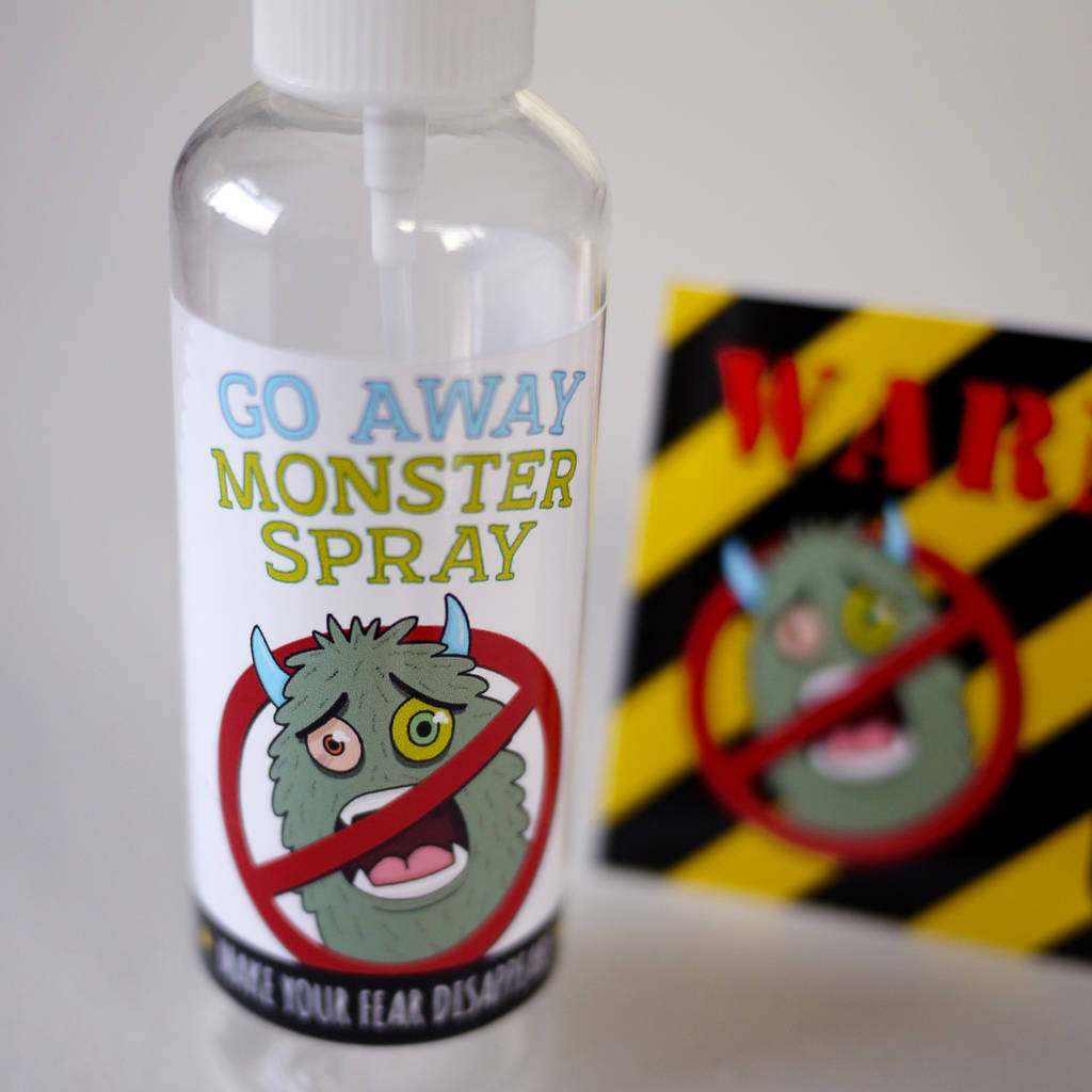 'Go Away' Monster Spray Repellant Stickers, 1 of 10