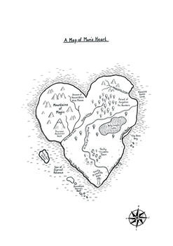 heart map personalised hand drawn print by lovely jojos