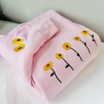 Embroidered Sunflowers Sweatshirt, 2 of 5