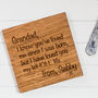 Personalised Letter To Daddy Or Grandad Coaster, thumbnail 1 of 6