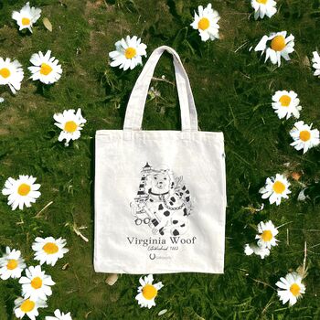 Virginia Woolf Classic Literary Dog Tote Shopper Bag, 4 of 4
