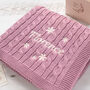 Personalised Daisy New Baby Blanket Gift, thumbnail 4 of 12