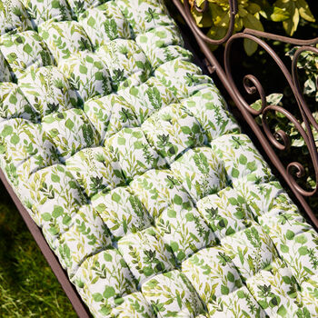 Botanical Padded Garden Bench Cushion, 3 of 6