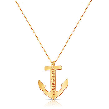 Coordinates Personalised Anchor Necklace, 2 of 2