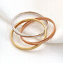 9ct Mixed Gold 2mm Russian Wedding Ring Size K S, thumbnail 1 of 5