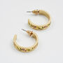 Blackberry Bramble Gold Hoop Earrings, thumbnail 3 of 7