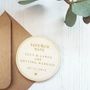 Wedding Rings Wooden Save The Date Magnet, thumbnail 3 of 8