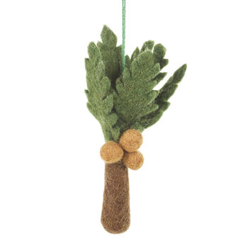 Handmade Felt Paradise Palm Tree Hanging Decoration, 2 of 3