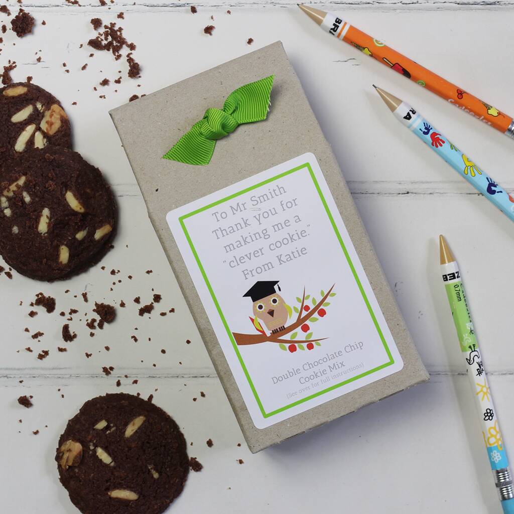 Personalised Teacher Thank You Gift Cookie Mix|Wise Owl, 1 of 4