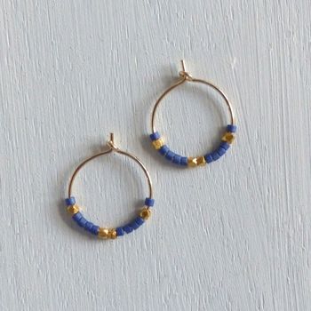 Petite Fair Trade And Ocean Inspired Bead Hoop Earrings, 7 of 11