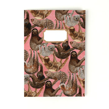 Sleuth Of Sloths Print A5 Notebook, 3 of 8