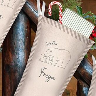 Bear Family Personalised Christmas Stocking, 6 of 8