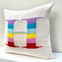 Monogram Rainbow Cushion, thumbnail 2 of 5
