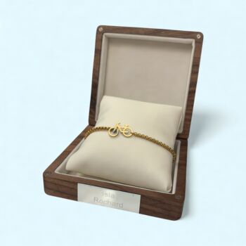 Personalised Cyclists Bracelet In Gold Or Silver, 3 of 12