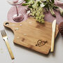 Carved Heart Personalised Chopping/Cheese Board, thumbnail 5 of 6