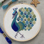 Peppa Peacock Cross Stitch Embroidery Kit, thumbnail 1 of 3
