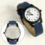 Personalised Black And Blue Canvas Strap Boys Watch, thumbnail 1 of 4