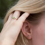 Solid Gold August Birthstone Peridot Ring, thumbnail 3 of 7