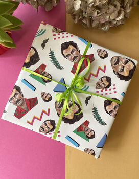 Tom Selleck Wrapping Paper – 80s Magnum Inspired Funny Gift Wrap, 9 of 11