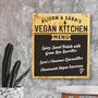 Personalised Vegan Kitchen Chalkboard Menu, thumbnail 1 of 3