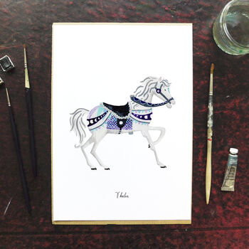 Thalia The Carousel Horse Art Print, 3 of 9