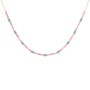 Syros Pink Tourmaline Turquoise Gemstone Necklace, thumbnail 3 of 5