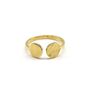 Hammered Medallion Adjustable Ring Gold Vermeil Plated, thumbnail 1 of 2