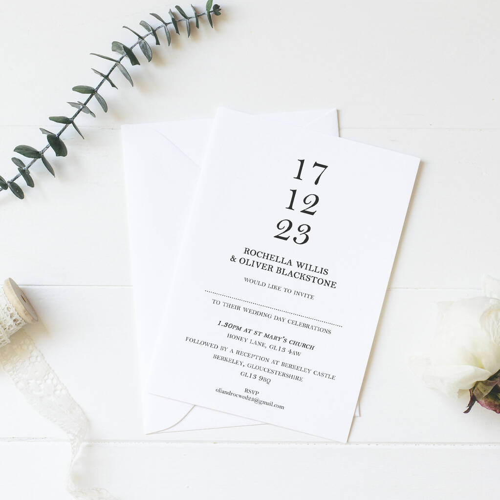 10 Modern Love Wedding Invitations, 1 of 2