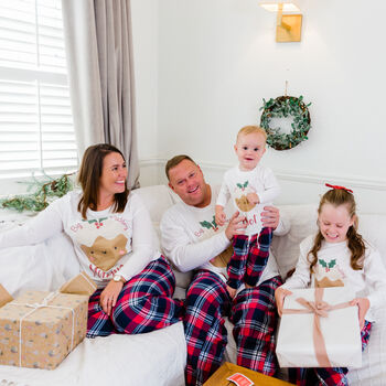 Personalised Christmas Matching Pyjamas Christmas Pudding, 4 of 12