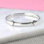 Child's Sterling Silver Expanding Bangle With Heart, thumbnail 6 of 7